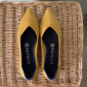 Rothy’s “The Point,” in Marigold